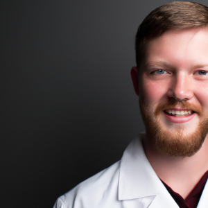 a professional and visually appealing image of a young happy smiling caucasian doctor with white teeth 111 300x300