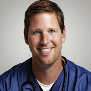 a professional and visually appealing image of a young happy smiling caucasian doctor with white teeth 394 300x300