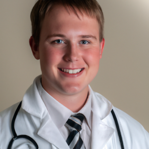 a professional and visually appealing image of a young happy smiling caucasian doctor with white teeth