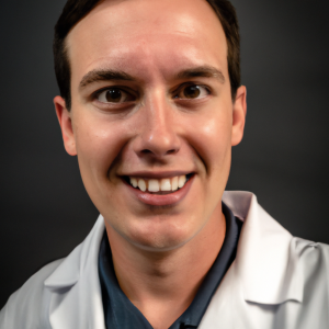 a professional and visually appealing image of a young happy smiling caucasian doctor with white teeth