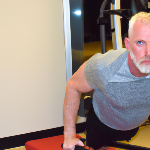 a professional appealing image of a caucasian man or woman exercising in a gym 110 300x300