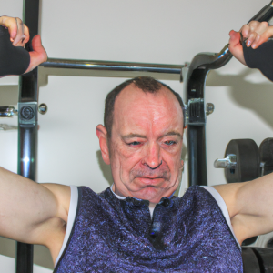 a professional appealing image of a caucasian man or woman exercising in a gym 335 300x300