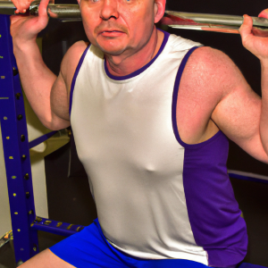 a professional appealing image of a caucasian man or woman exercising in a gym