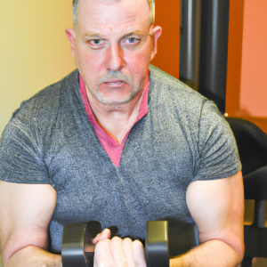 a professional appealing image of a caucasian man or woman exercising in a gym 989 300x300