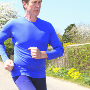 a professional appealing image of a caucasian man or woman jogging on a sunny day 831 300x300