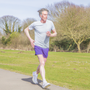 a professional appealing image of a caucasian man or woman jogging on a sunny day 959 300x300