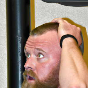 a professional appealing image of a caucasian man or woman exercising in a gym